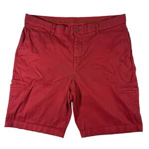 Tommy Bahama Men’s 40 Cargo Shorts Coral Red 10” Inseam Cotton Blend Casual
